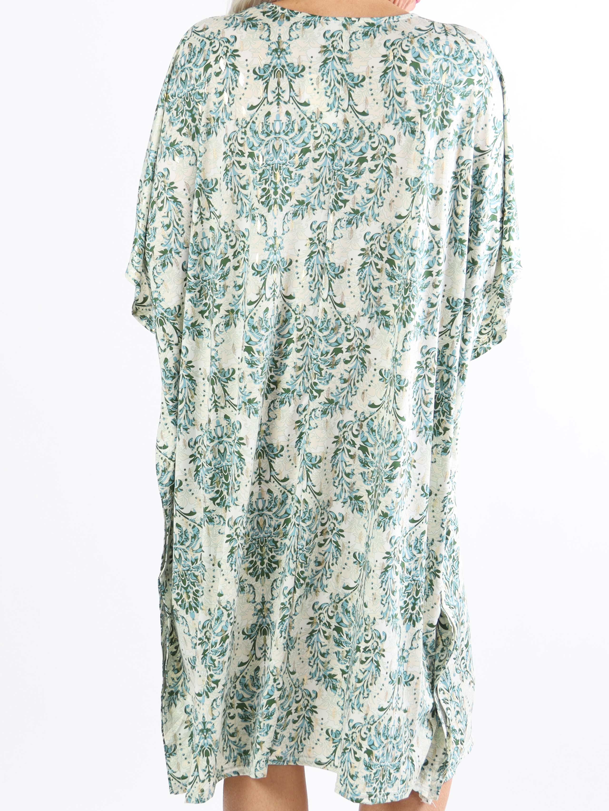 Azmina Royal - Tunikaklänning i plus size med resår och lös passform